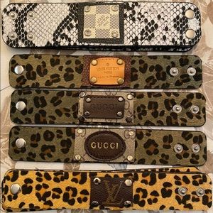 Cute repurposed authentic designer cuffs